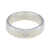 Kristine Romantic White Solitaire Band Cubic zirconia CZ White